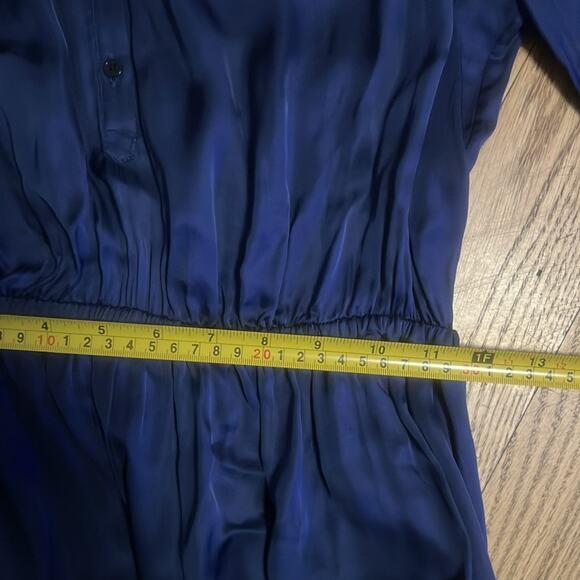 THE‎ KOOPLES PLAIN COLOR LONG SLEEVE MAXI DRESS IN NIGHT BLUE SIZE 1 S - Picture 9 of 11